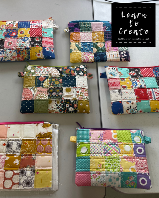 Patchwork Zipper Bag Workshop
