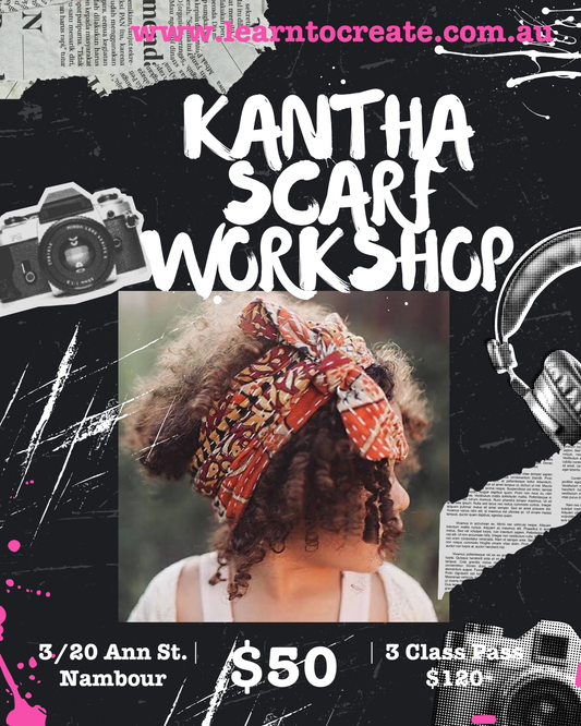 Kantha Scarf Workshop & Kit Bundle