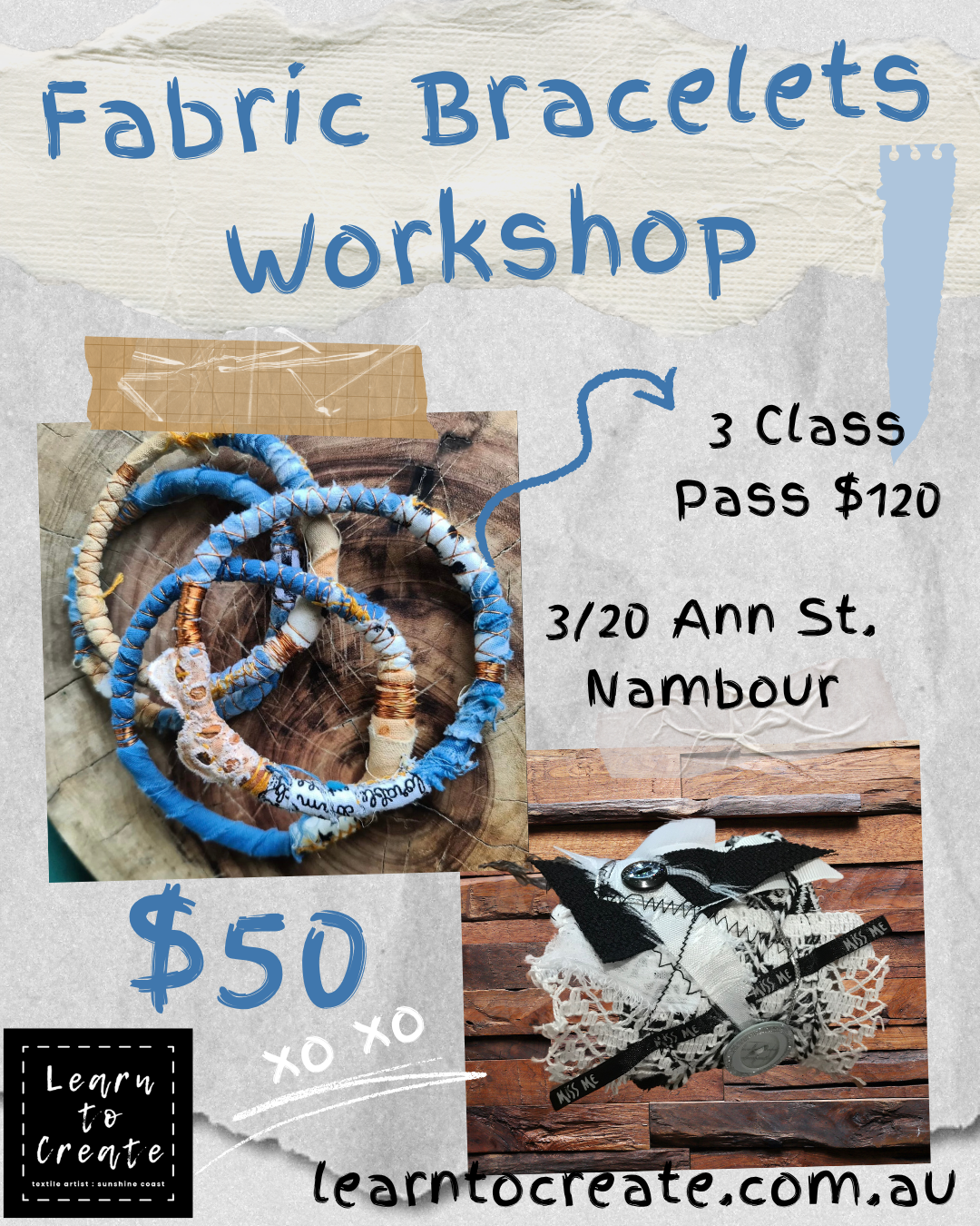 Fabric Bracelets Workshop
