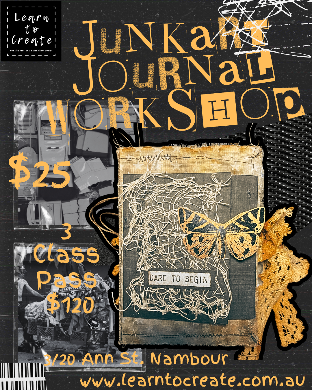 JunkArt Journal Workshop & Kit Bundle