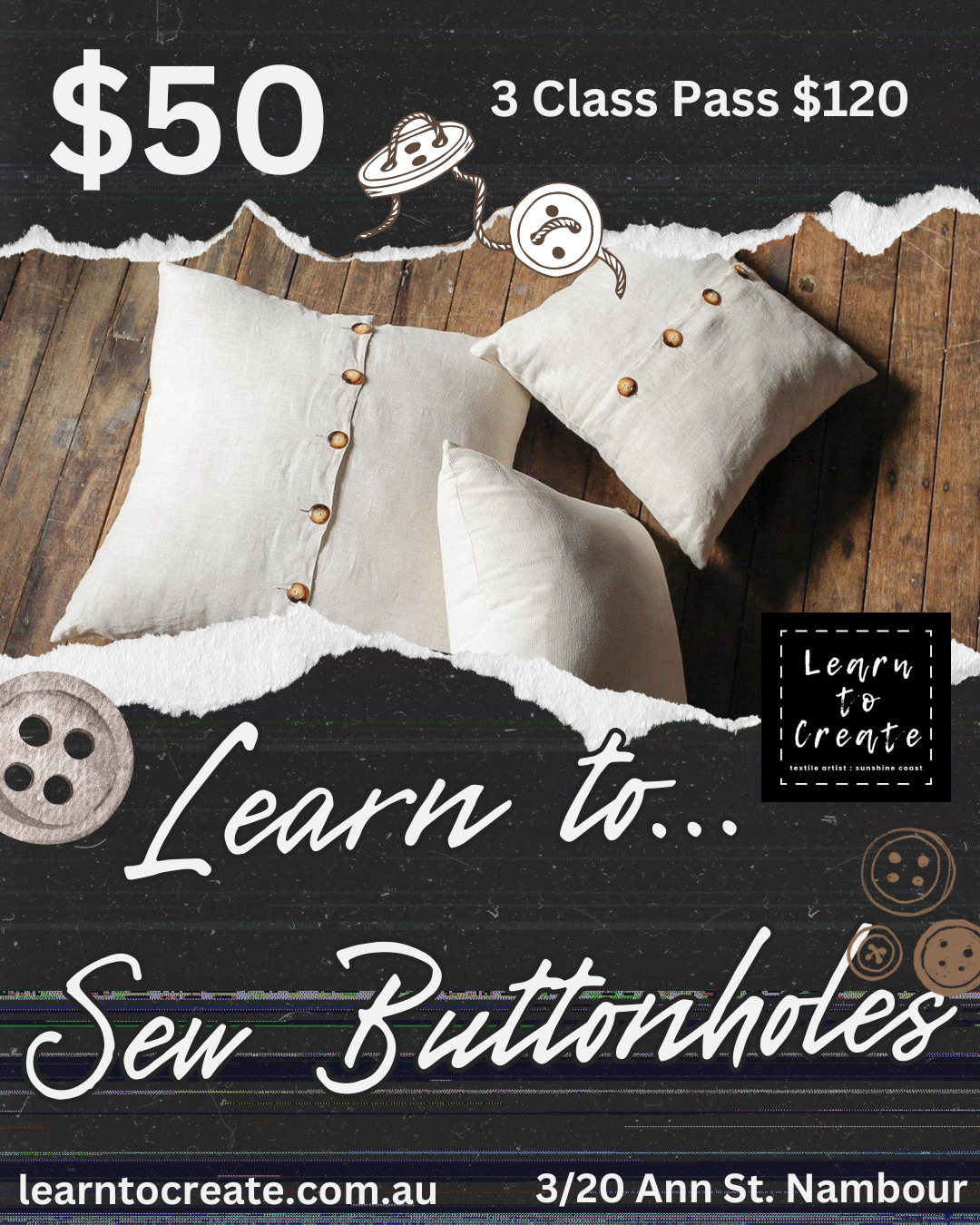 Learn to... Sew Buttonholes Workshop