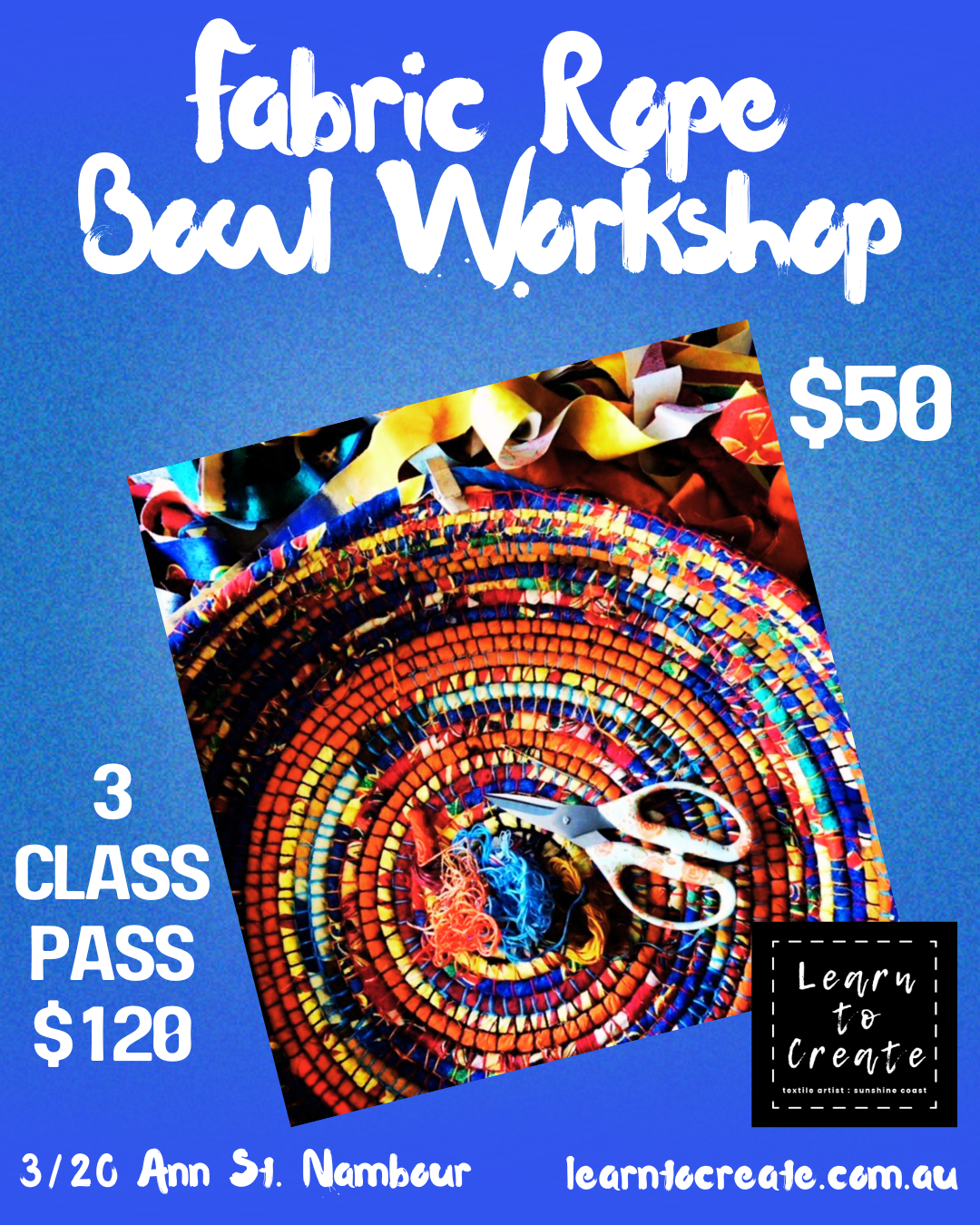 Fabric Rope Bowl Workshop