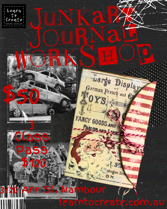 Christmas JunkArt Journal Workshop