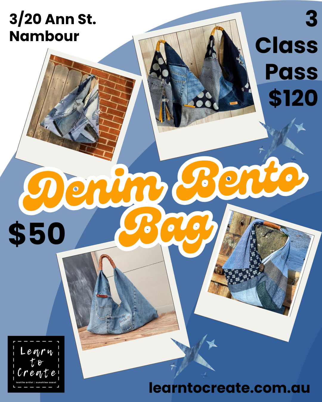 Denim Bento Bag Workshop