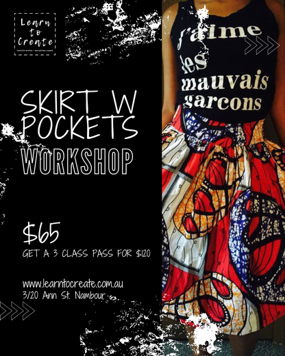 Learn to... Sew a Skirt w Pockets Workshop