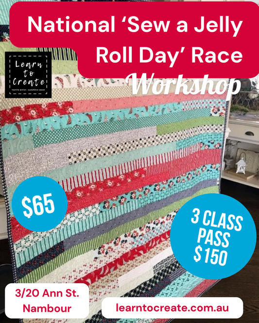 'Jelly Roll Day Race' Quilt Top Workshop