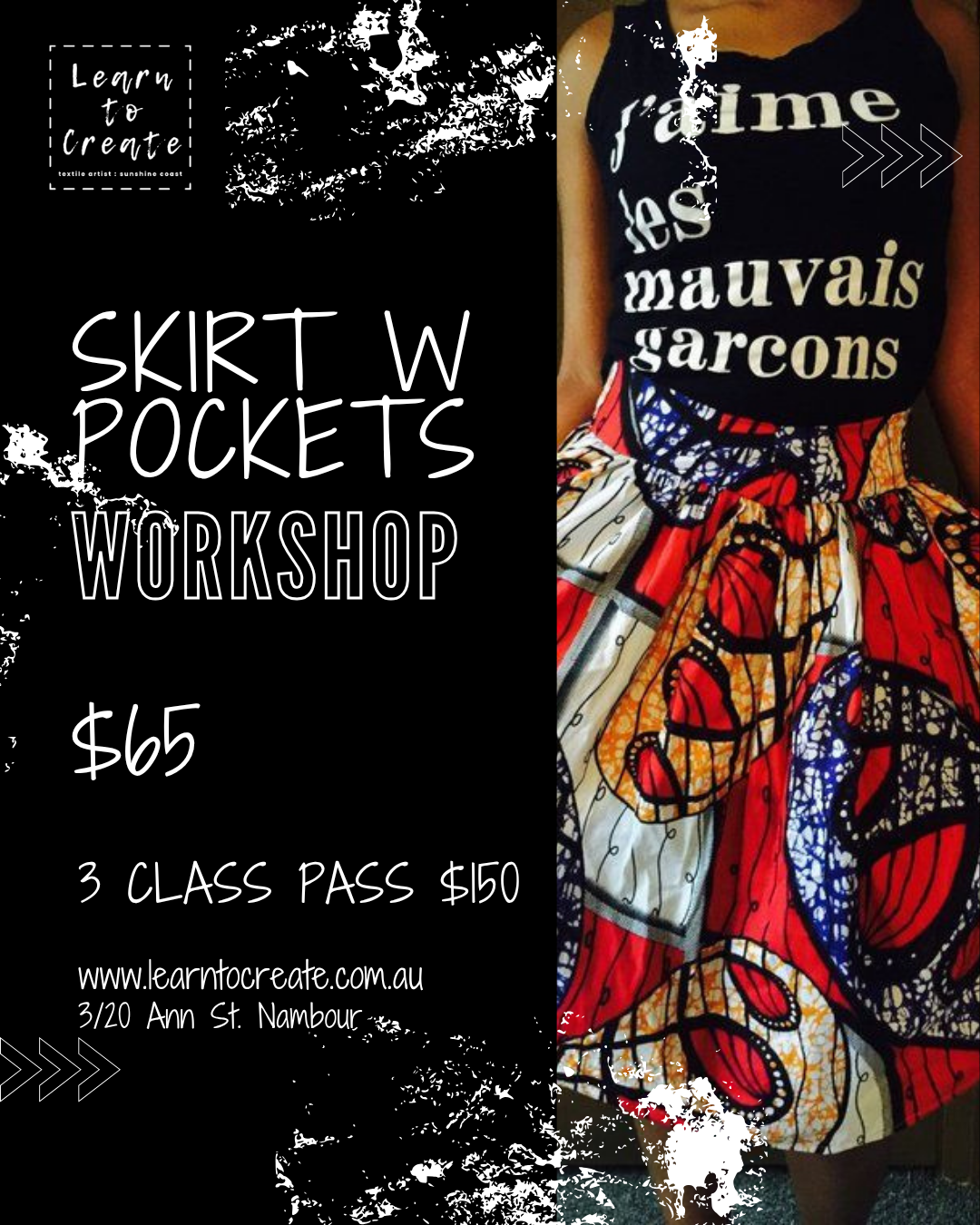 Learn to... Sew a Skirt w Pockets Workshop