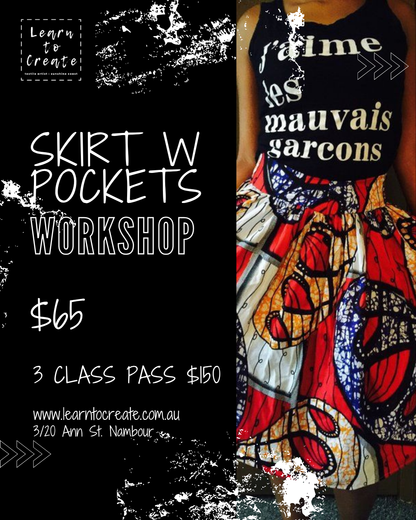 Learn to... Sew a Skirt w Pockets Workshop