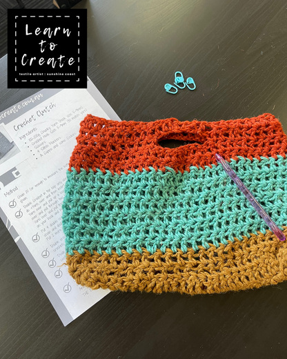 Crochet Clutch w Handle Workshop