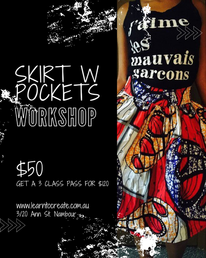 Learn to... Sew a Skirt w Pockets Workshop