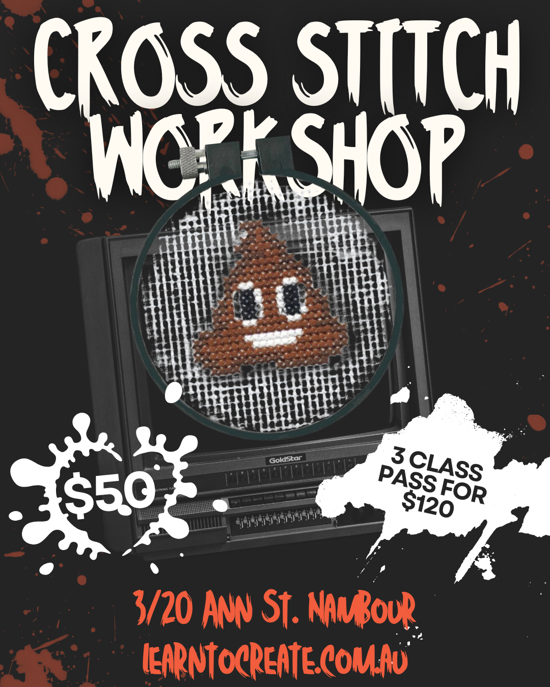 Cross-stitch Workshop - Sat. 9th Aug.