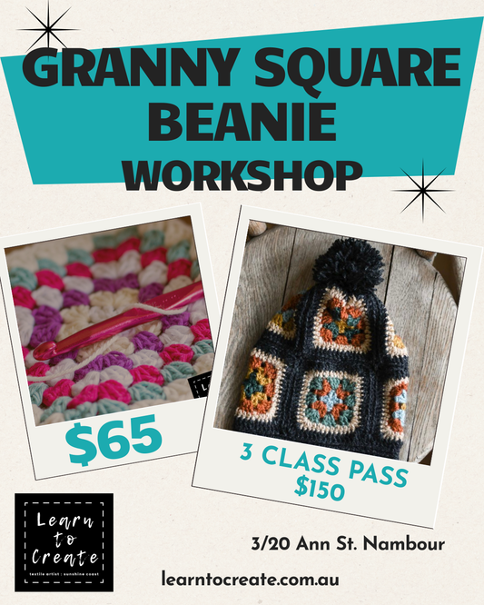 Crochet a Granny Square Beanie Workshop