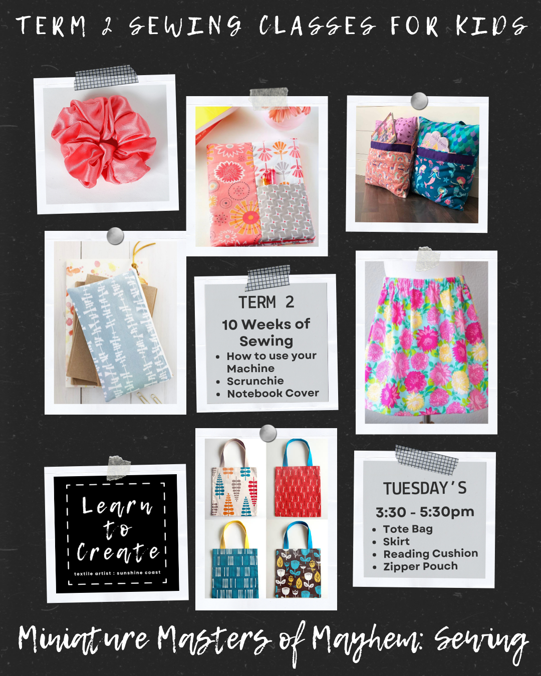 10 Week Sewing for Kids Workshop - Term 2 2026